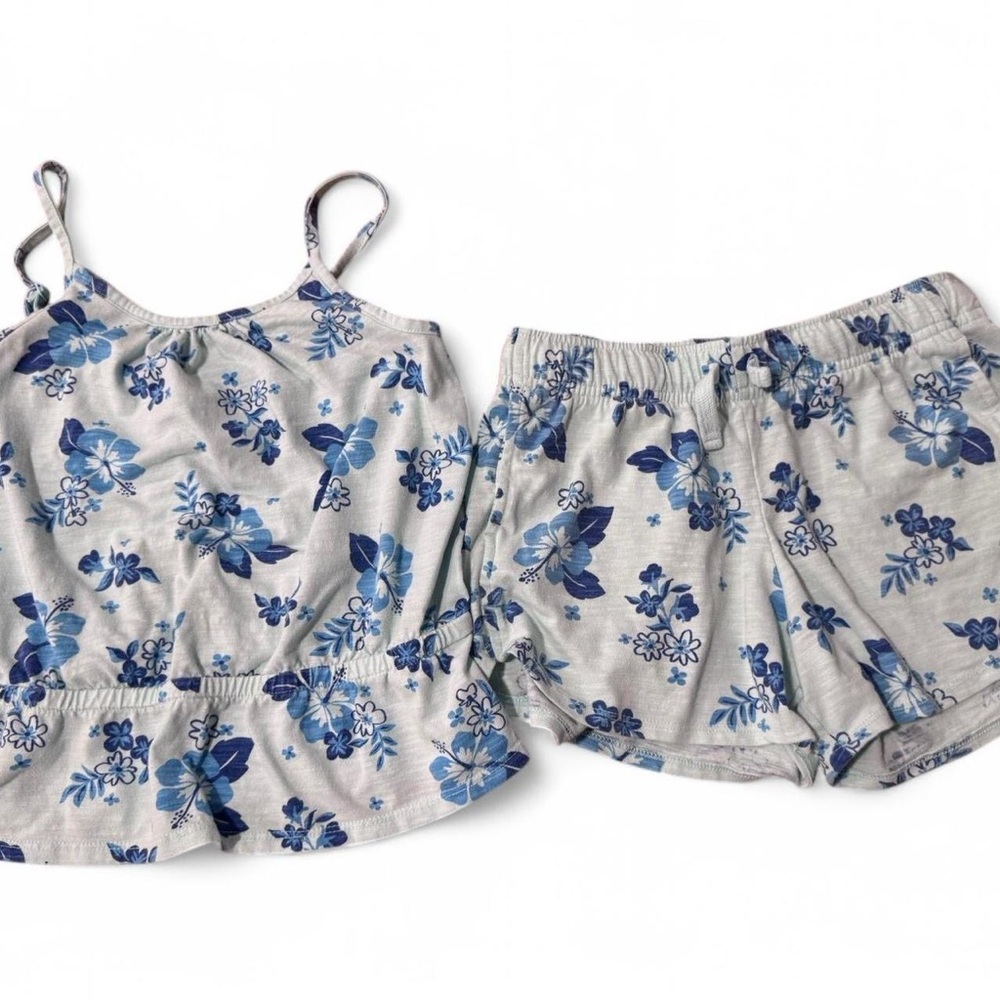 Matching Floral Short & Shirt Girls Set